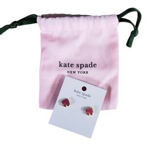 Kate Spade Everyday Spade, pink heart stud earrings - NIP